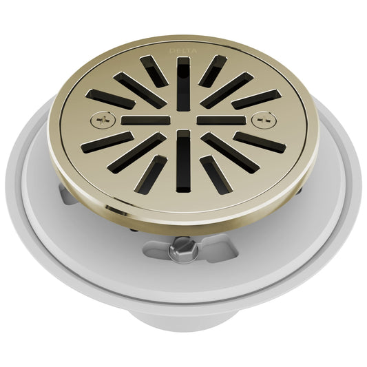 Delta 4 Inch Tile-In Round Shower Floor Drain Polished Nickel DT061411-PN