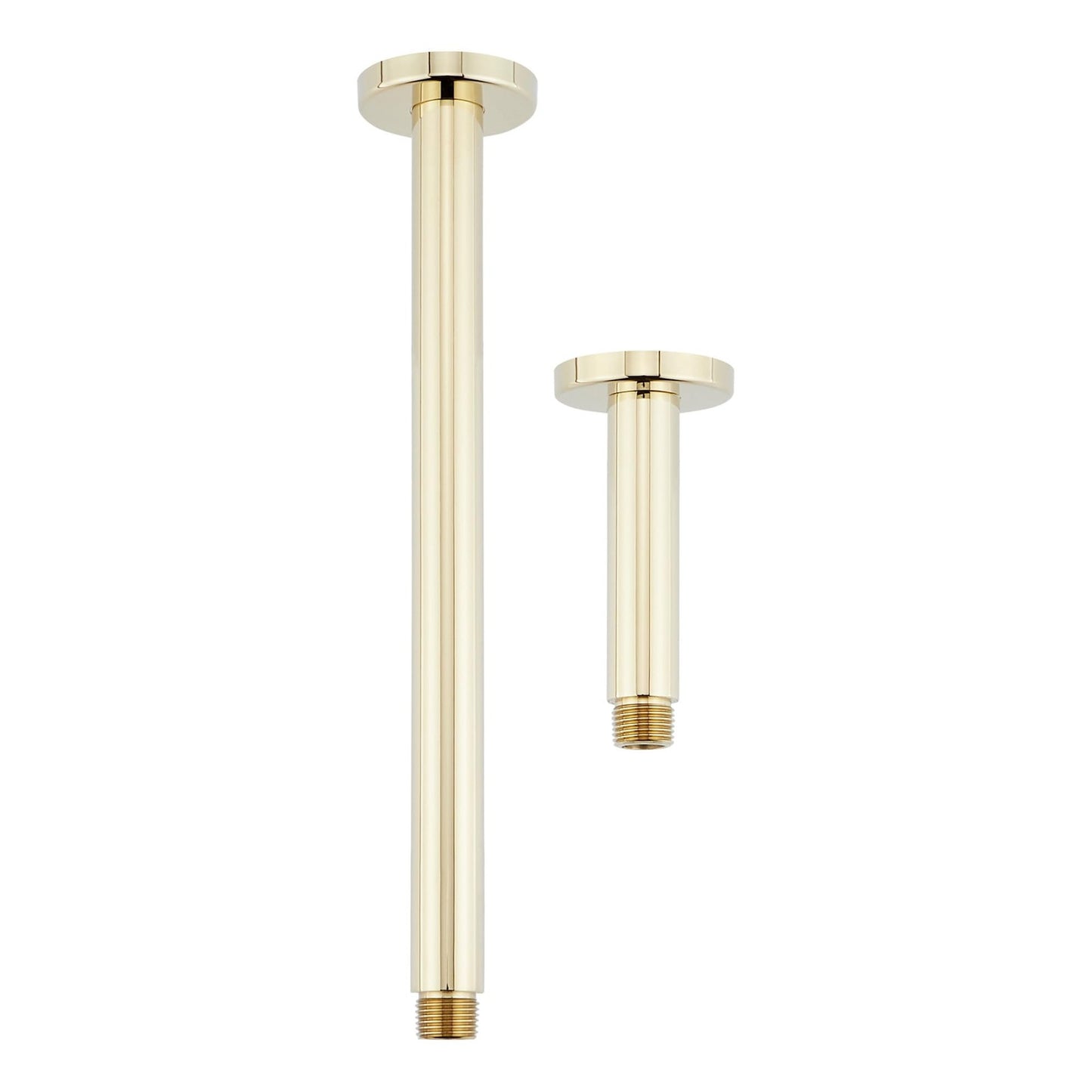 Signature Hardware SHRSC40SZBN 4" Square Ceiling Mounted Shower Arm & Flange BN