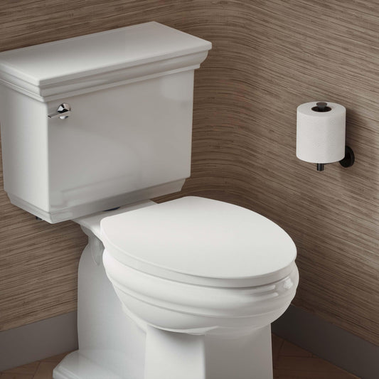 KOHLER K-26801-0 Impro ReadyLatch Quiet Close Elongated Toilet Seat, White