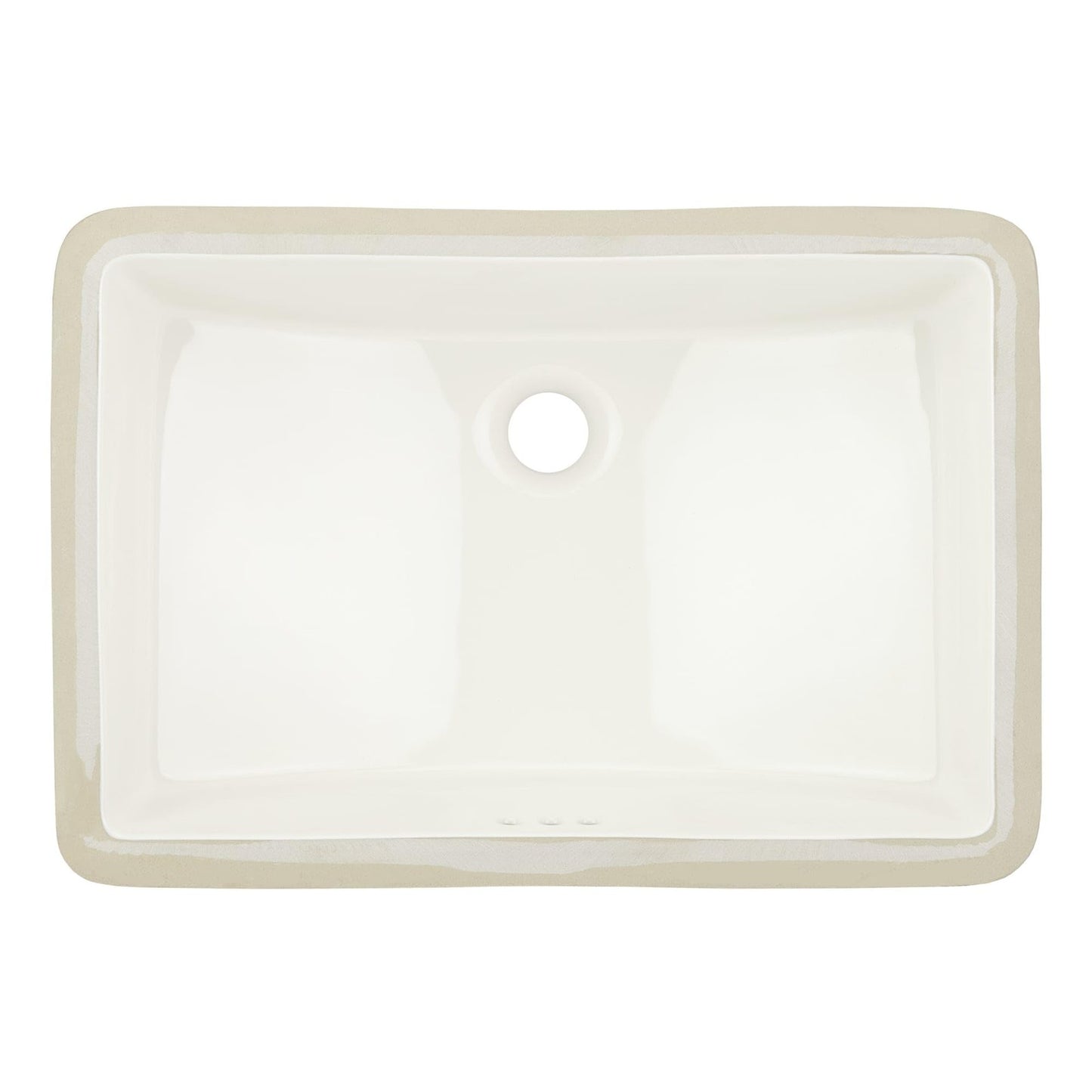 Signature Hardware SHU1812WH 18" Myers Rectangular Porcelain Undermount Sink