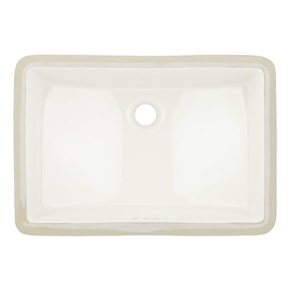 Signature Hardware SHU1812WH 18" Myers Rectangular Porcelain Undermount Sink