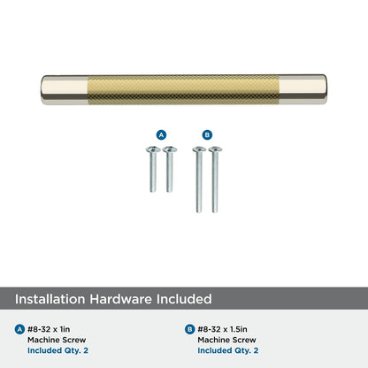 Amerock BP36558PNBBZ Cabinet Pull Polished Nickel/Golden Champagne 5-1/16"