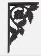 Signature Hardware Peony Cast Iron Shelf Bracket - Black Powder Coat
