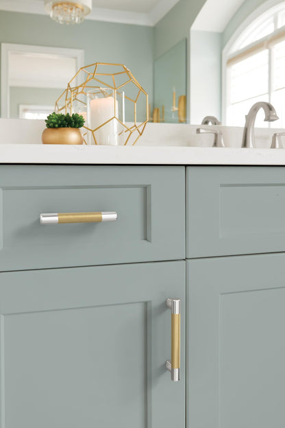 Amerock BP36558PNCZ Esquire 5-1/16" C2C PN/Champagne Bronze Cabinet Pull