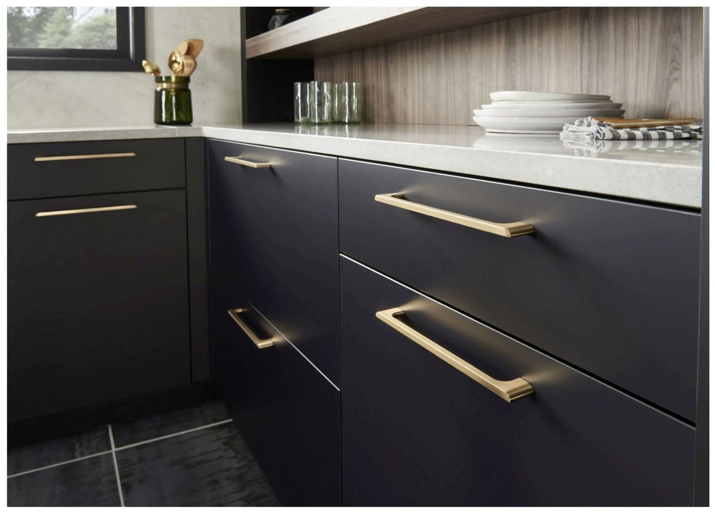 Jeffrey Alexander 286-224SN Leyton Cabinet Pull 8-13/16" C2C, Satin Nickel
