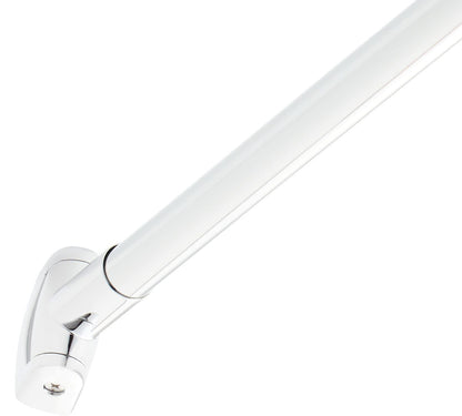 Signature Hardware 466759 60" Curved Solid Brass Shower Rod - Brushed Nickel