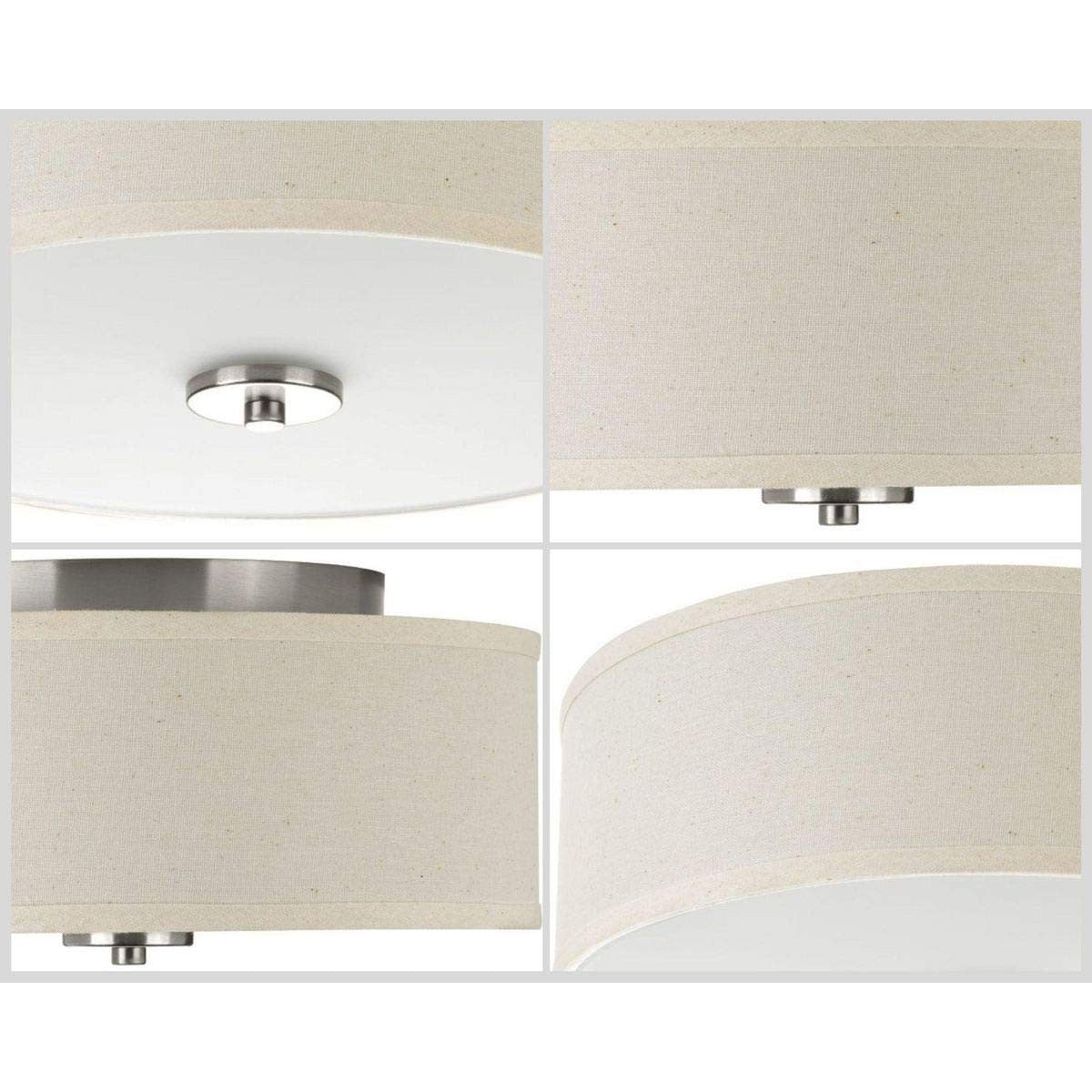 Progress Lighting P3713-09 Inspire Two-Light Flush Mount, Brushed Nickel