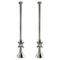 Signature Hardware 158040 Deck-Mount Supply Cross Handle Stops - Brushed Nickel
