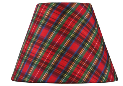 Livex Lighting S328 Hardback Clip-On Chandelier Shade, 5" x 4", Red&Green Plaid