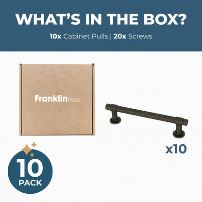 Franklin Brass P29617-WCN-C Francisco Cabinet Handles 4' C2C Warm Chestnut Pulls