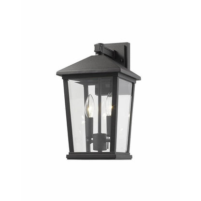 Z-Lite 568M-BK 2 Light Outdoor Wall Sconce, Black