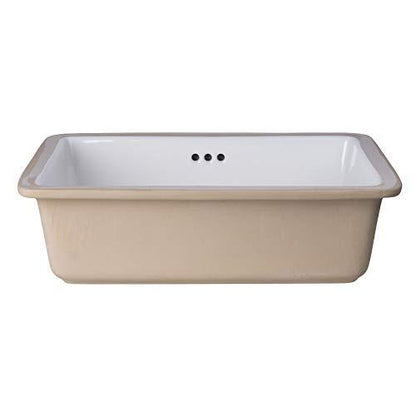 Miseno MNO1713BWH 20"X16" Rectangular Undermount Bathroom Sink w/Overflow-White