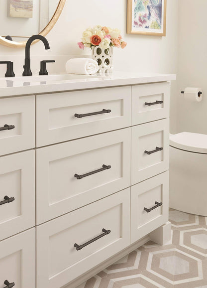 Amerock BP36860FB Destine Cabinet Pull Matte Black 6-5/16" C2C