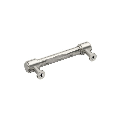 Amerock BP37537G10 Lazzara 3-3/4" C2C Hammered Bar Cabinet Pull - Satin Nickel