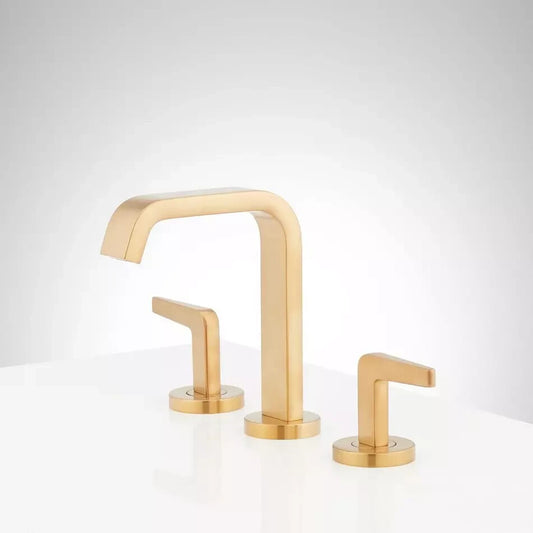 Signature Hardware SHWSCDR807BG - Drea Widespread Bathroom Faucet - Brushed Gold