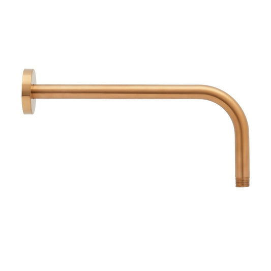Signature Hardware SHRSA122BG 12-3/8" Wall Mounted Shower Arm & Flange - Gold