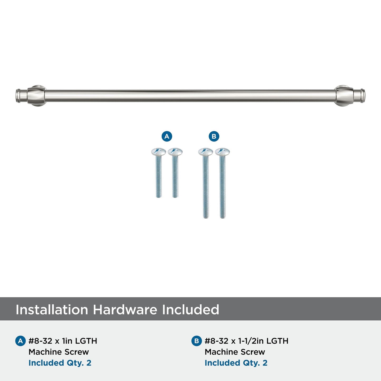 Amerock Winsome 12-5/8" Center-to-Center Polished Nickel Cabinet Pull, BP36773PN