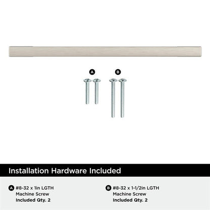 Amerock BP37132G10 Cityscape Collection 5-1/16 in. (128mm) Pull, Satin Nickel