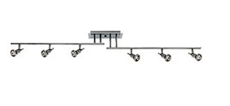Access Lighting Viper 6 Light 62" LED Fixed Rail Linear Ceiling Fixture-Br Steel