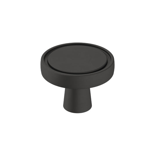 Amerock BP36857FB Destine Cabinet Knob Matte Black 1-3/8" Diameter