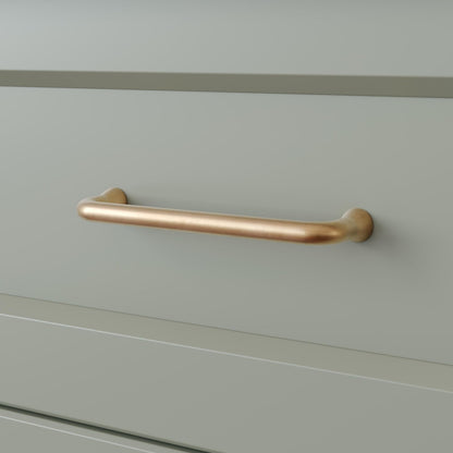Signature Hardware SH551072AB Orvin 5-1/8" C2C Handle Cabinet Pull Antique Brass