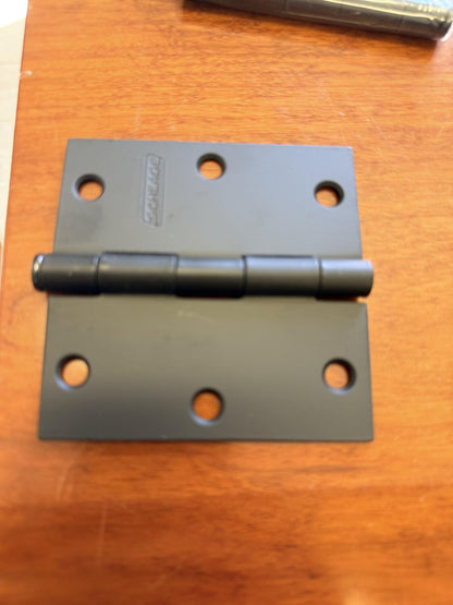 Schlage S3P1010F-RP-622 3.5" Door Hinge w/Square Corner - Matte Black (3-Pack)