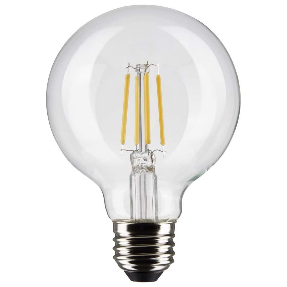 Satco S21227 4.5w G25 Globe Filament LED 3000K Medium Base Dimmable - 2 Pack