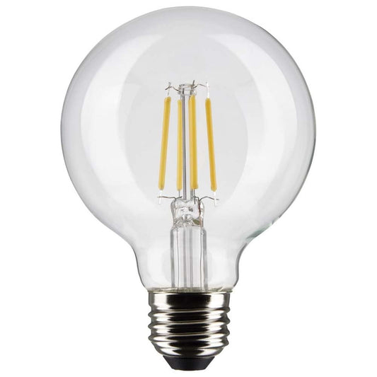 Satco S21227 4.5w G25 Globe Filament LED 3000K Medium Base Dimmable - 2 Pack