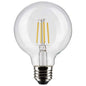 Satco S21227 4.5w G25 Globe Filament LED 3000K Medium Base Dimmable - 2 Pack