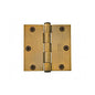 Emtek 92013 3.5x3.5" Square Corner Plain Bearing Mortise Hinge Pair French Antiq