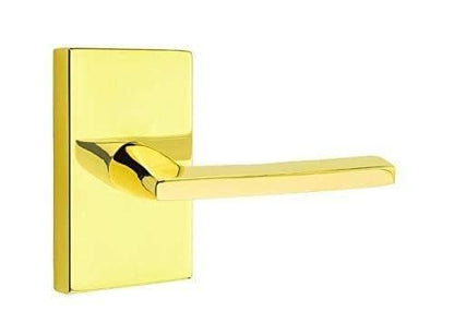 Emtek 5112HLORHUS19 Passage Set Rectangular Rosette Helios Lever, Flat Black, RH