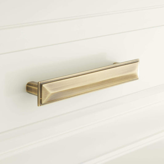 Signature Hardware MNG3036AB Bresnick Brass 6" C2C Cabinet Pull - Antique Brass