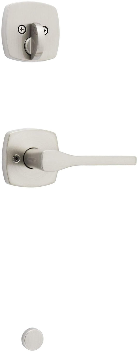 Kwikset 971TPLMDT-15 Single Cylinder Interior Tripoli Lever Trim Satin Nickel