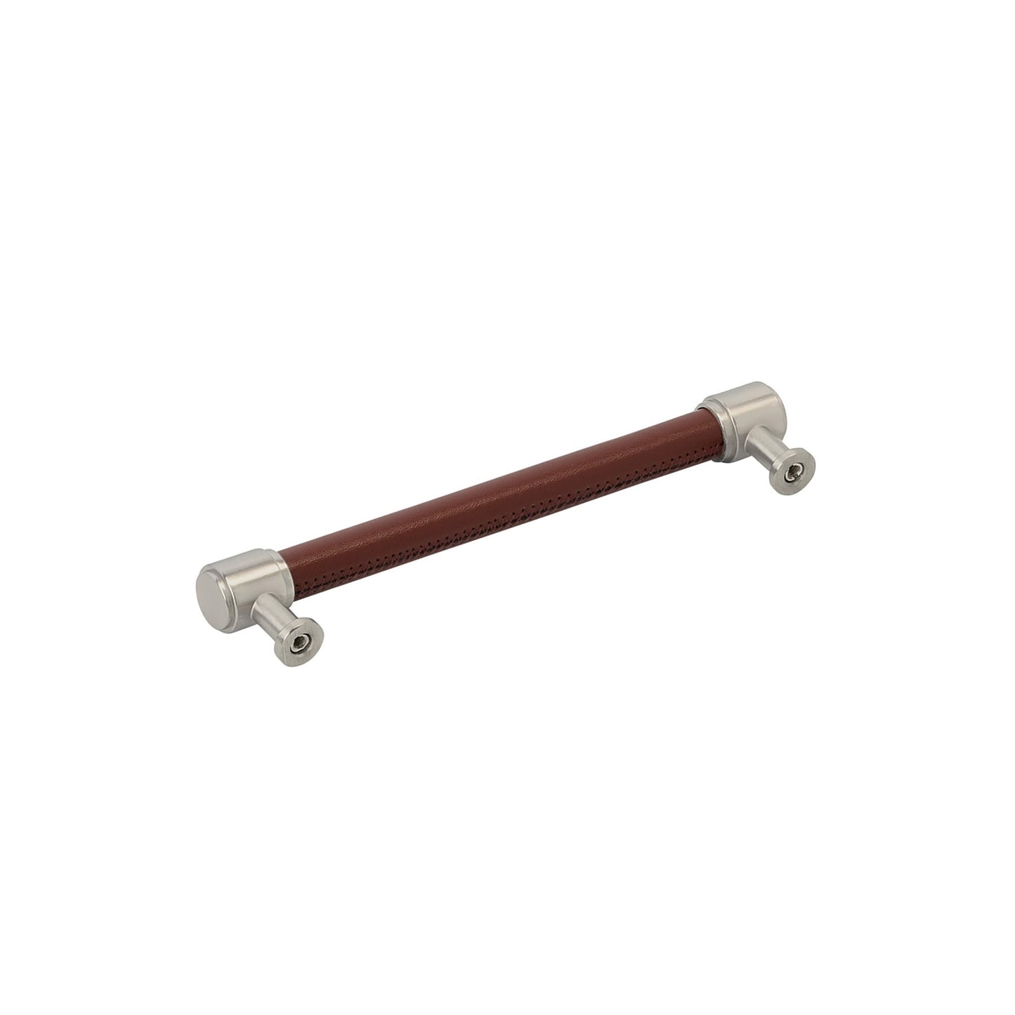 Amerock BP37539BRMLBR Lazzara 6-5/16" C2C Brown Leather Pull-Brushed Gold