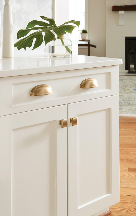 Amerock BP36640BBZ Ashby Cabinet Cup Pull Golden Champagne 3" & 4" C2C