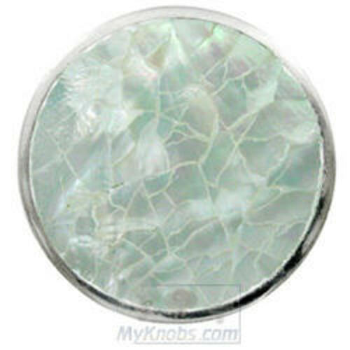 Schaub 990-MOP-PN Solid Brass 1-3/8" Dia Knob Polished Nickel w/Mother of Pearl