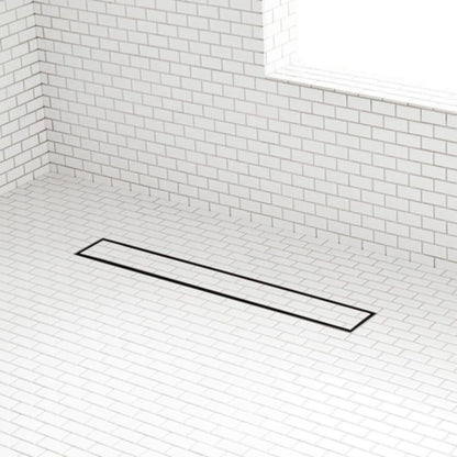 Signature Hardware 443314 Cohen 24" Tile Insert Linear Shower Drain  Matte Black
