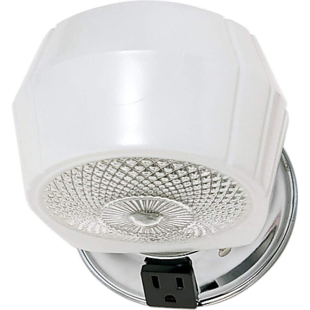 Nuvo Lighting SF77/121B Bath Vanity 1-Light Polished Chrome White/Crystal Glass