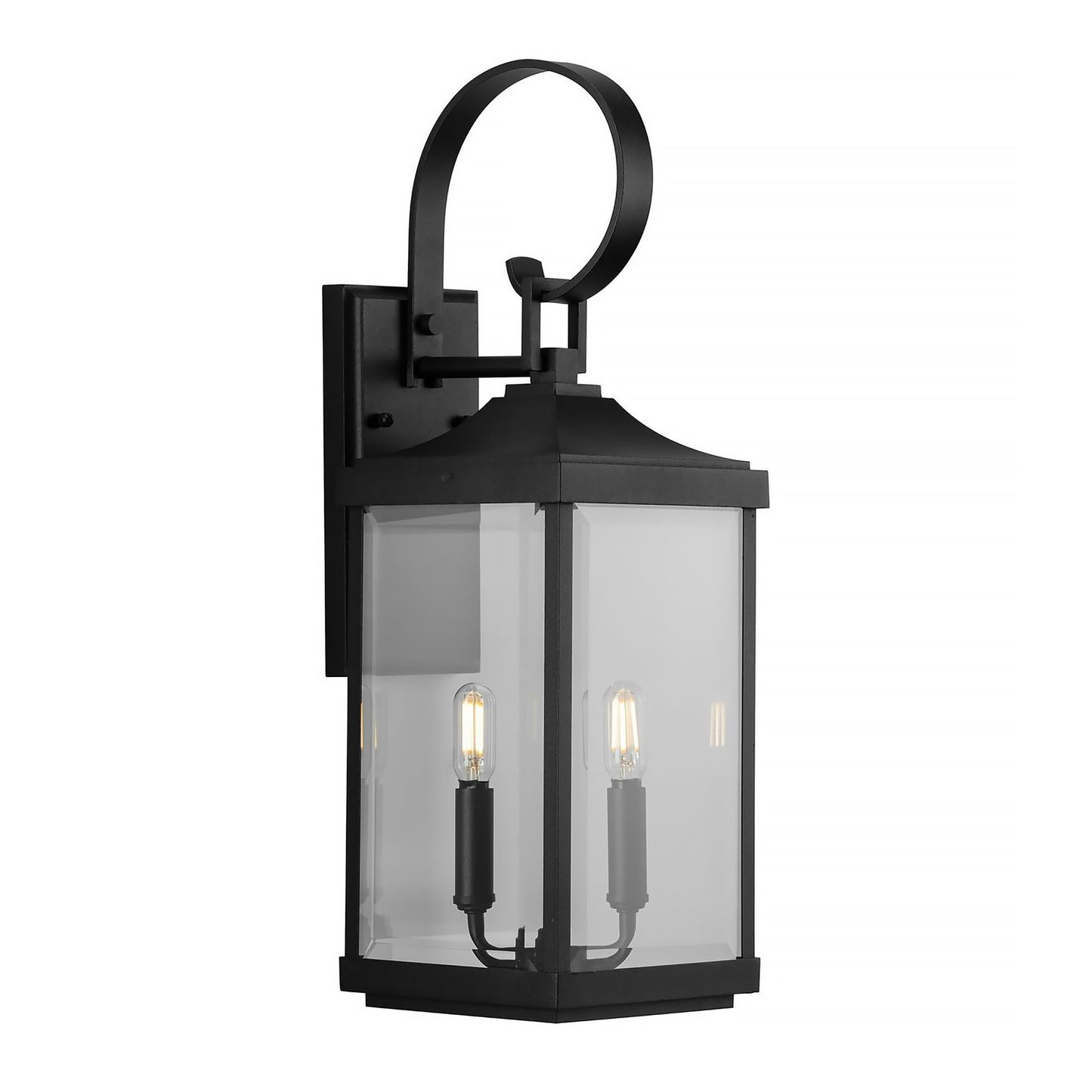 Gibbes Street Collection 2-Light Clear Beveled Glass New Traditional Outdoor