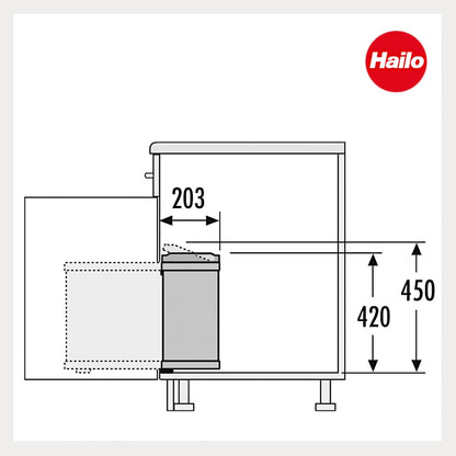 Hailo MF Swing 45.1/18 w (3418-00) - Replacement Can (no full set)