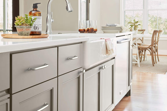 Amerock | Cabinet Pull | Satin Nickel | 3-3/4 inch (96 mm) Center-to-Center