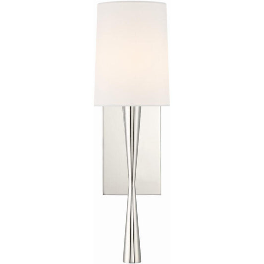 Crystorama Sconce Trenton 1 Light Polished Nickel