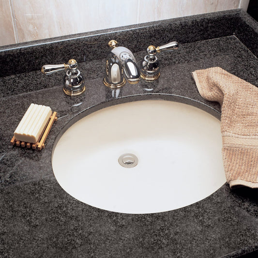 American Standard 0497.221.020 Ovalyn 1" Basin Undercounter Sink Front OF White