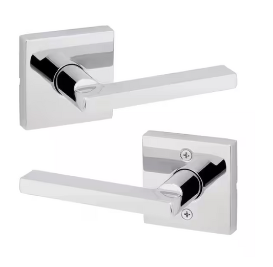 Kwikset Halifax Square Passage Door Lever - Polished Chrome (‎97200-861)