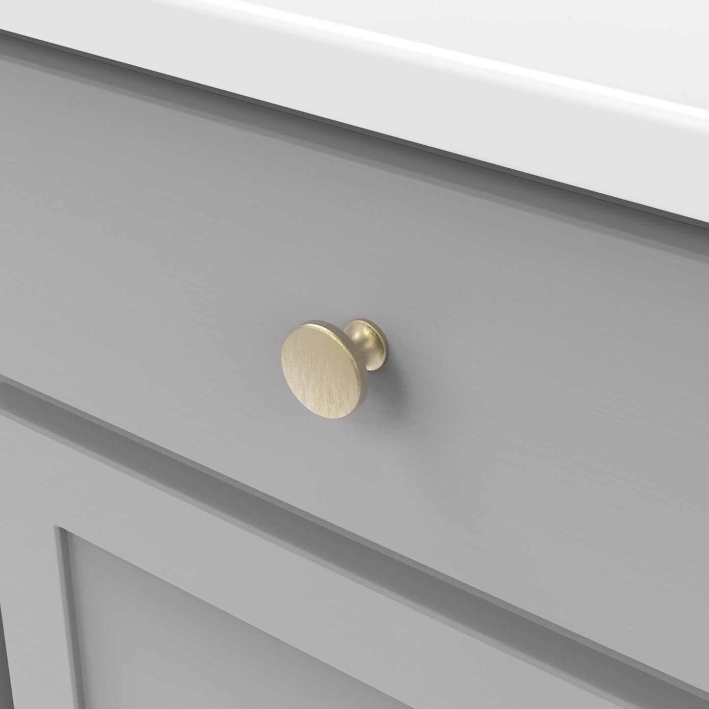 Belwith H076698-CBZ-10B Solid Kitchen Cabinet Knobs 1-3/8" Champagne Bronze-10pc
