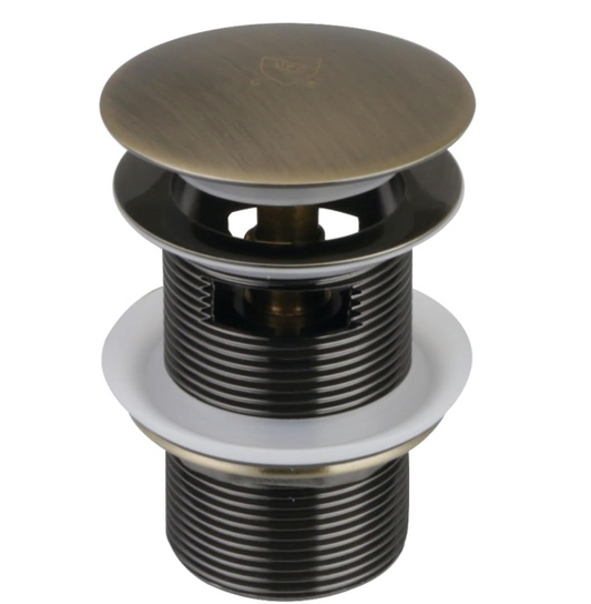 Kingston Brass VTDESHOEAB Trimscape Toe-Touch Tub Overflow-Antique Brass