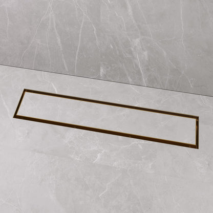 Signature Hardware 482705 Cohen 18" Tile Insert Shower Drain - Brushed Gold