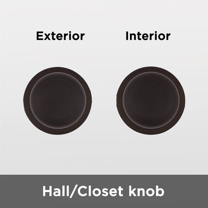 Kwikset 200CV11P Cove Interior Passage Door Knob Non-Locking Venetian Bronze