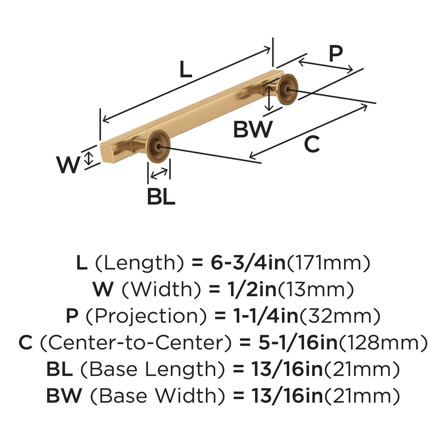 Amerock BP37105CZ Everett Pull 5-1/16" Center-to-Center, Champagne Bronze