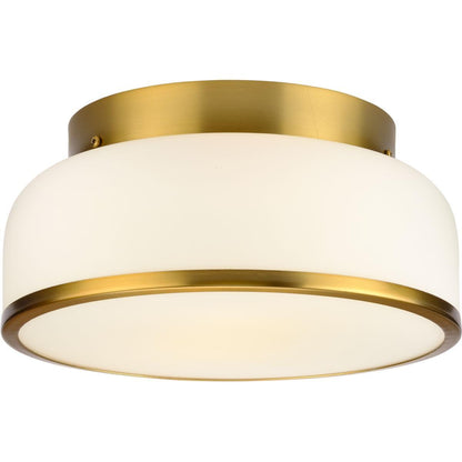 Progress Lighting P350255-109 Two-Light Brushed Bronze 11-1/4" Flush Mount Light